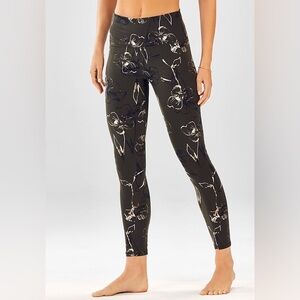 Fabletics Black Floral Print Leggings